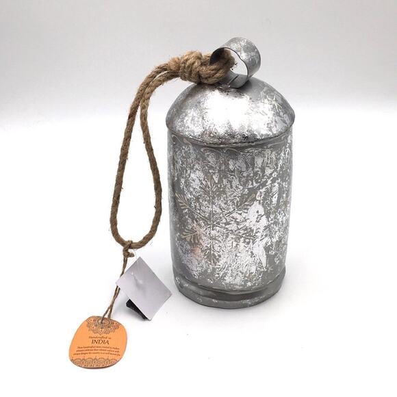 Handcraft in India silver metal cattle bell large - Picture 1 of 8